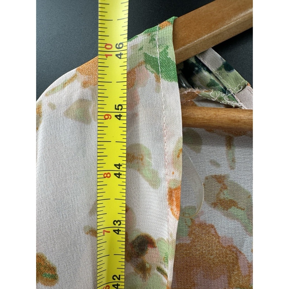 Live 4 Truth Plus Kimono Cardigan 2x Floral Open Front Bell Ruffle Sleeve AB02 - Picture 6 of 11